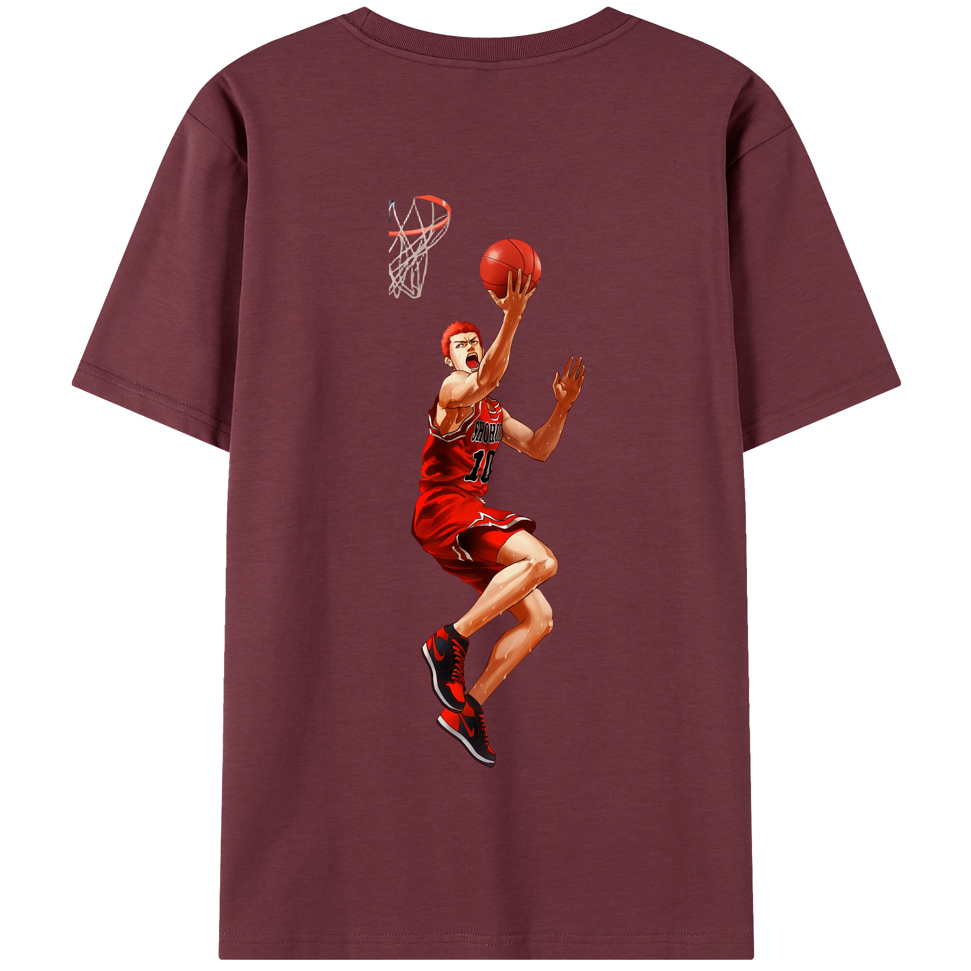 SLAM DUNK／スラムダンク 綿100％半袖Tシャツ（背面プリント）